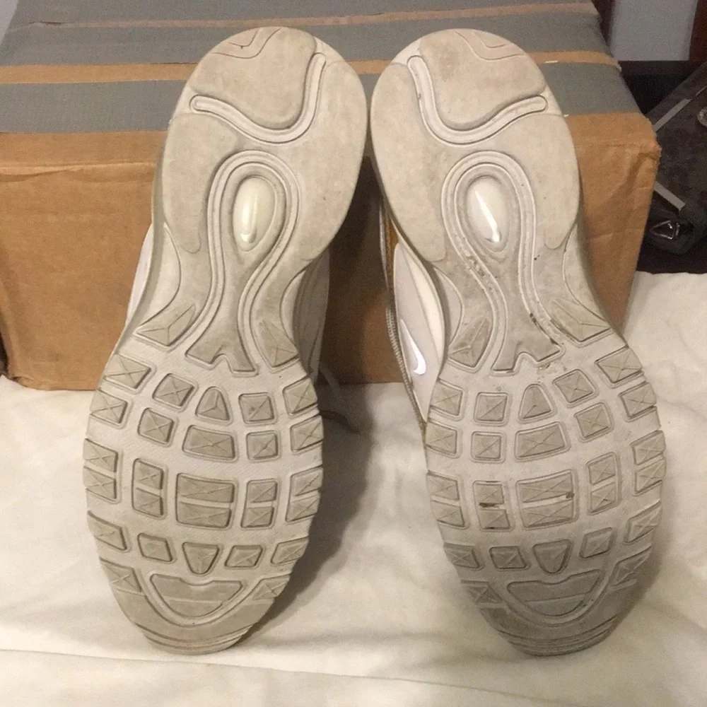 Nike Women's Silver and Gold Air Max 97 Sneakers - Picture 13 of 14